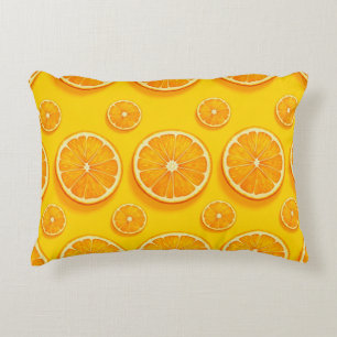 Orange slices accent pillow