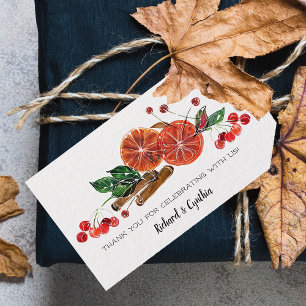 Orange Slices and Cinnamon Christmas Favor Gift Tags