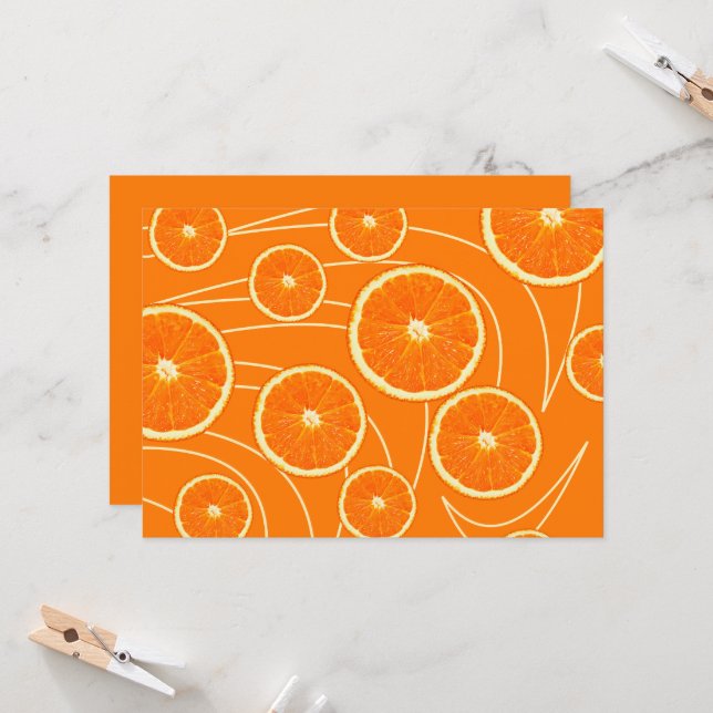 Orange  slices Celebration  Invitation (Front/Back In Situ)