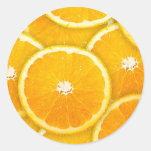 Orange Fruit Stickers | Zazzle