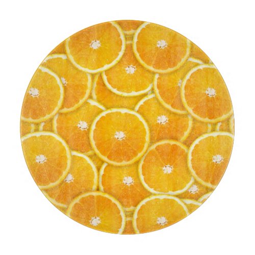 Orange slices cutting board