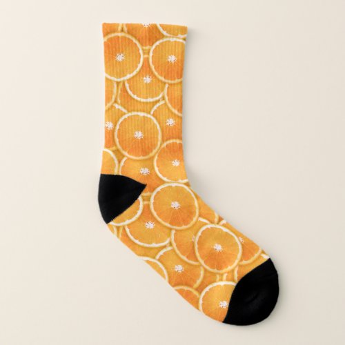 Orange Slices Digital Montage Socks