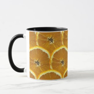 Orange slices fresh fruit pattern