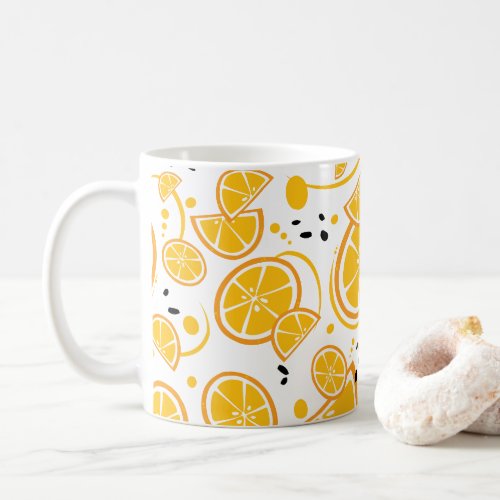 Orange Slices Fruit Lovers Whimsical Pattern Coffee Mug