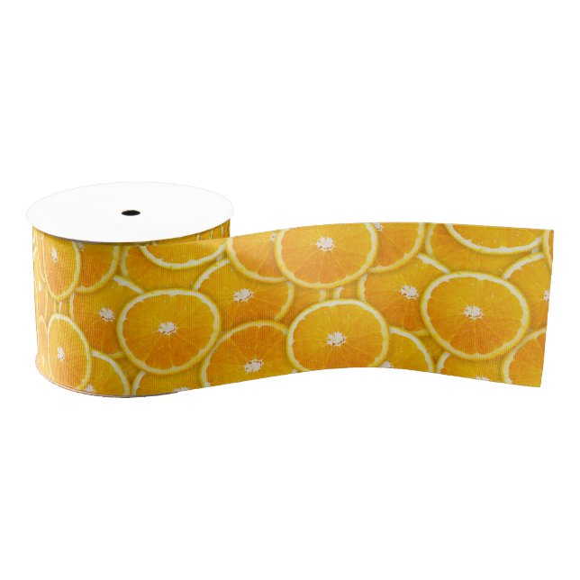 Orange slices grosgrain ribbon (Spool)