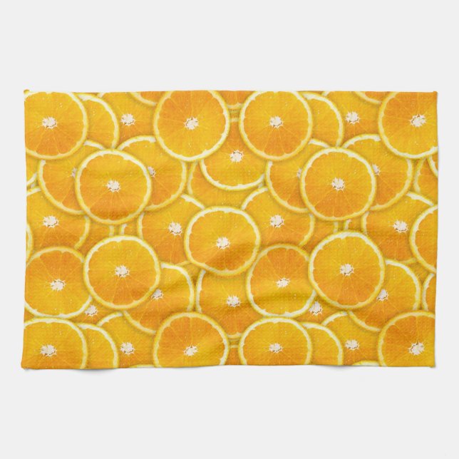 Orange slices kitchen towel (Horizontal)