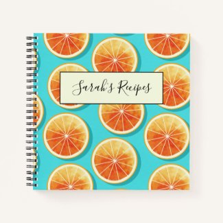 Orange Slices on Blue