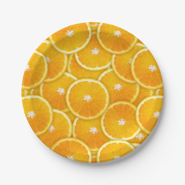 Orange slices paper plates (Front)