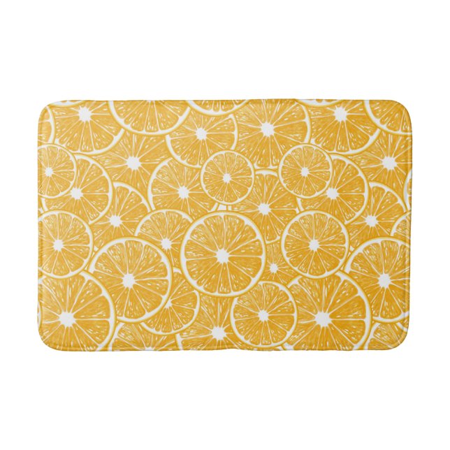Orange slices pattern design bathroom mat (Front)