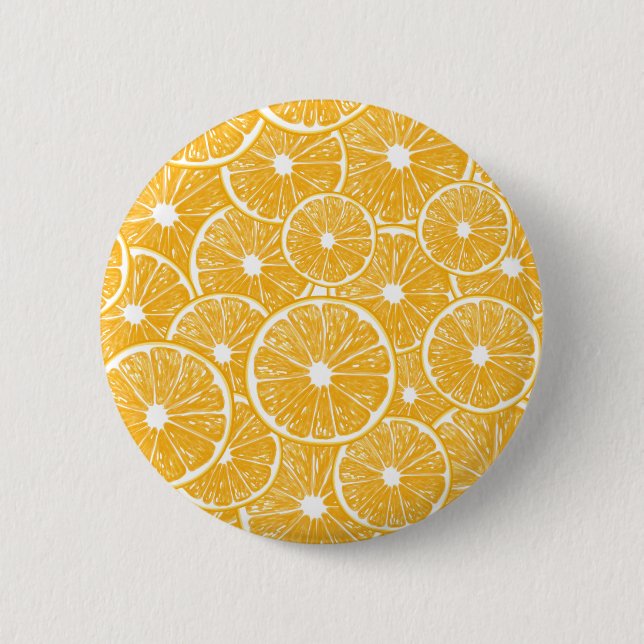 Orange slices pattern design button (Front)