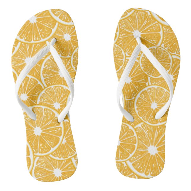 Orange slices pattern design flip flops (Footbed)