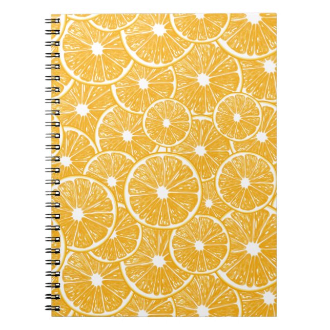 Orange slices pattern design notebook (Front)