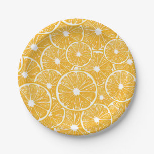 Orange slices pattern design paper plates