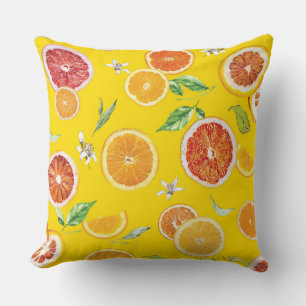 Orange slices #pattern #trendy #style throw pillow