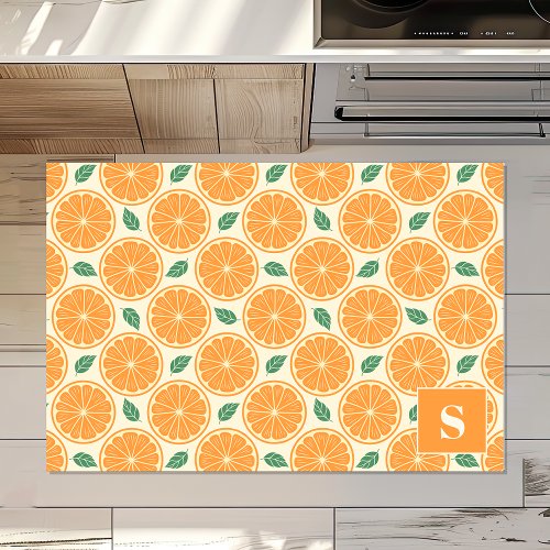 Orange Slices Personalized Kitchen Rug
