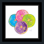 Orange Slices Pop Art Colorful Poster<br><div class="desc">This pop art design of colorful fruit slices by Inge Lewis looks great on this poster. Perfect gifts for anyone. Find more matching items at the ingeinc.com store.</div>