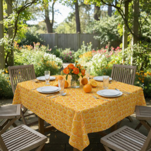 Orange Slices Tablecloth Citrus Summer Party Table