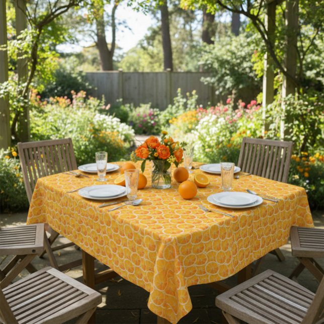 Orange Slices Tablecloth Citrus Summer Party Table (Creator Uploaded)