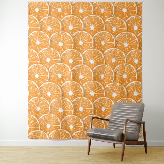 Orange slices tapestry (In Situ)