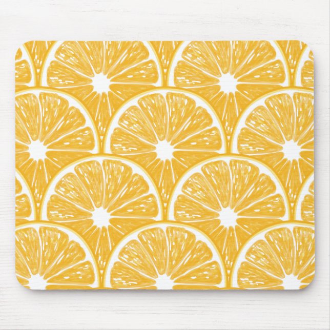 Orange slices, tropical fruit pattern design mouse pad (Front)