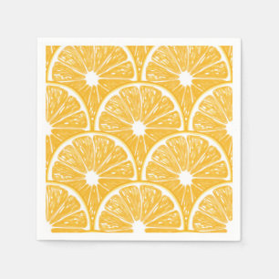 Orange slices, tropical fruit pattern design paper napkins