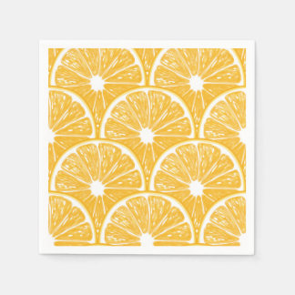 Orange slices, tropical fruit pattern design paper napkins