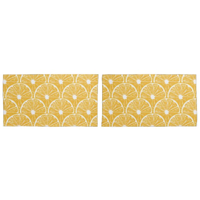 Orange slices, tropical fruit pattern design pillowcase (Front-Set)