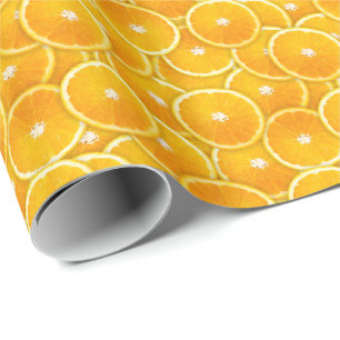 Orange slices wrapping paper