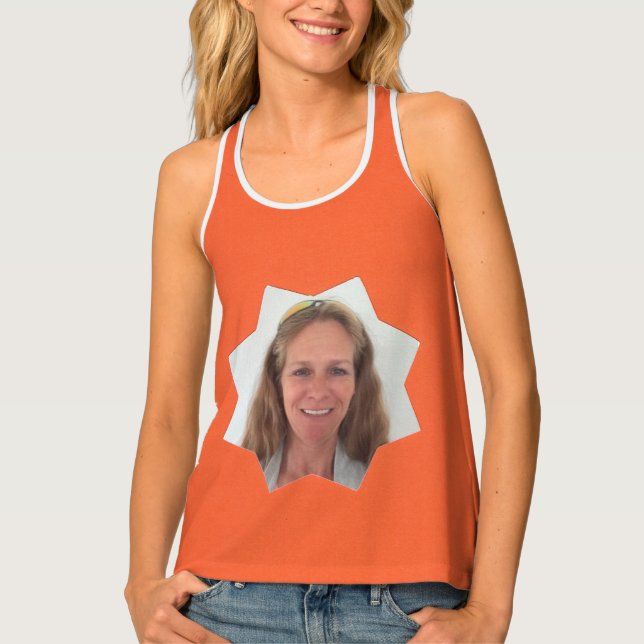 Orange Small Sun Photo Frame All-Over-Print Tank T (Front)
