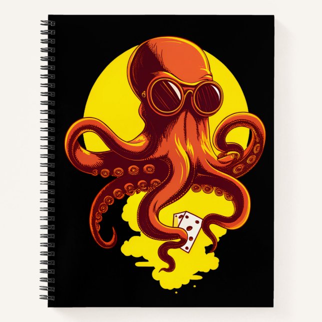 Orange Smart Octopus Notebook (Front)