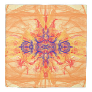 ORANGE SMOKE - Fractal Art - Duvet Cover