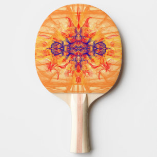 ORANGE SMOKE - Fractal Art - Ping Pong Paddle