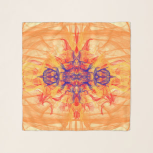 ORANGE SMOKE - Fractal Art - Scarf