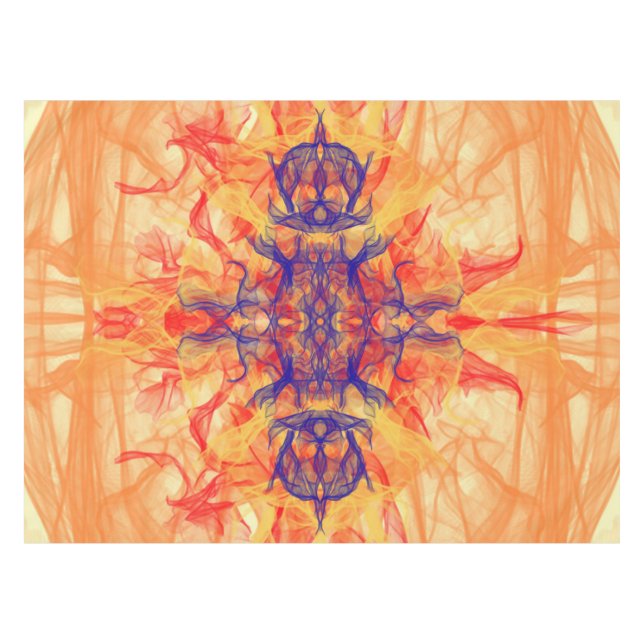 ORANGE SMOKE - Fractal Art - Tablecloth (Front (Horizontal))