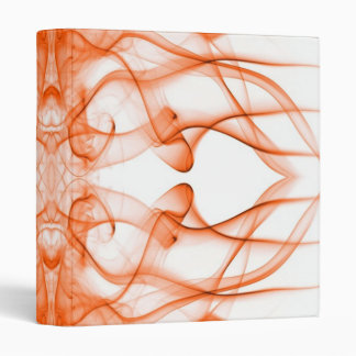 Orange Smoke Symmetrical Minimalist White 3 Ring Binder