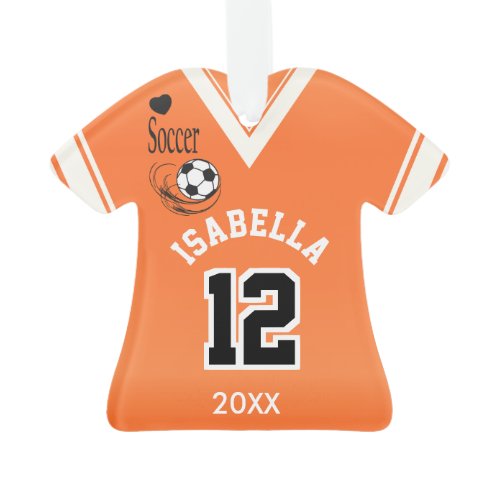 Orange Soccer Ornament