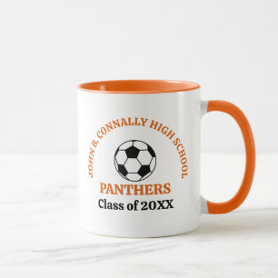 Orange Soccer Player Personalized Team Mug