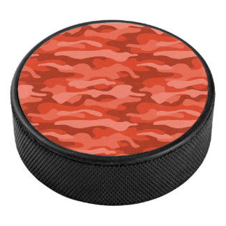 Orange Soda Monocolor Camo Baseball Hockey Puck