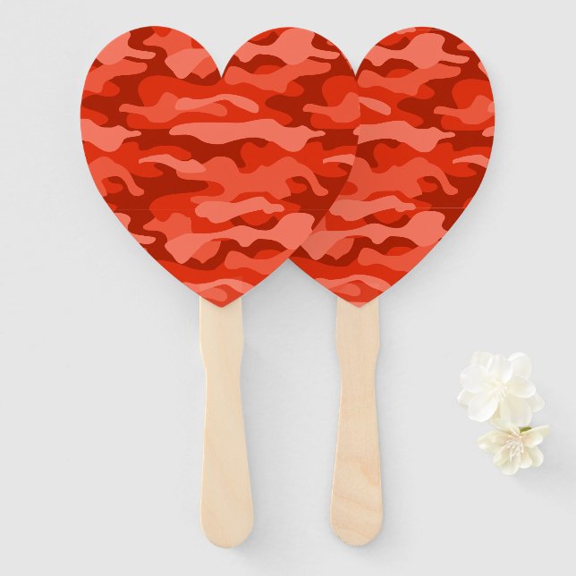Orange Soda Monocolor Camo Hand Fan (Front and Back)