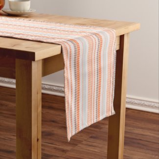 Orange Soft Stripes 14" X 72" Table Runner