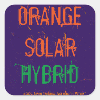 ORANGE SOLAR HYBRID SQUARE STICKER