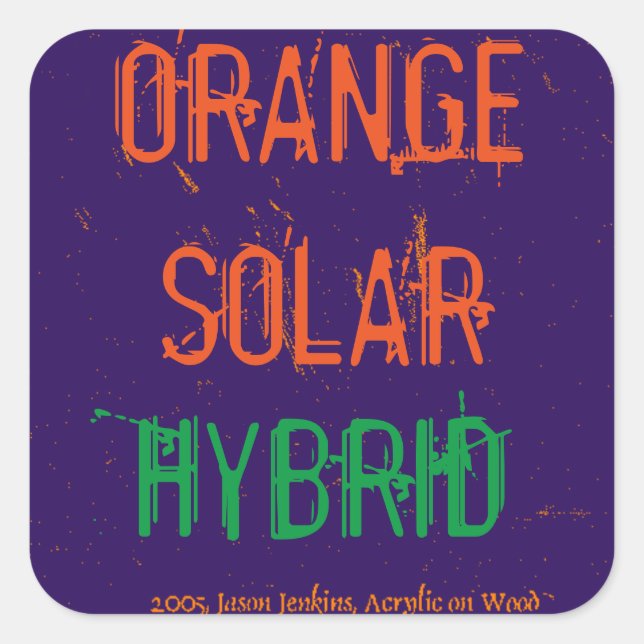 ORANGE SOLAR HYBRID SQUARE STICKER (Front)