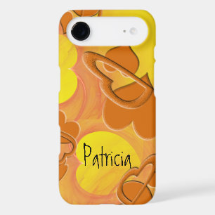 Orange Solid and Hollow Hearts Over Yellow iPhone 17 Air Case