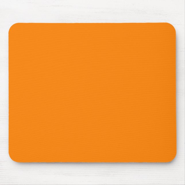 Orange Solid Color Minimalist Mouse Pad (Front)