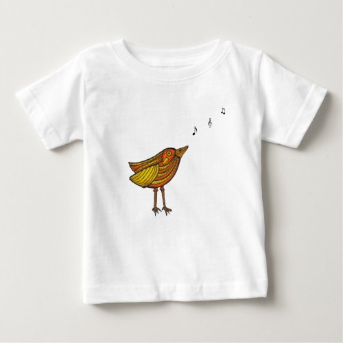 Orange Song Bird  Birdhouse BabyToddler T_Shirt