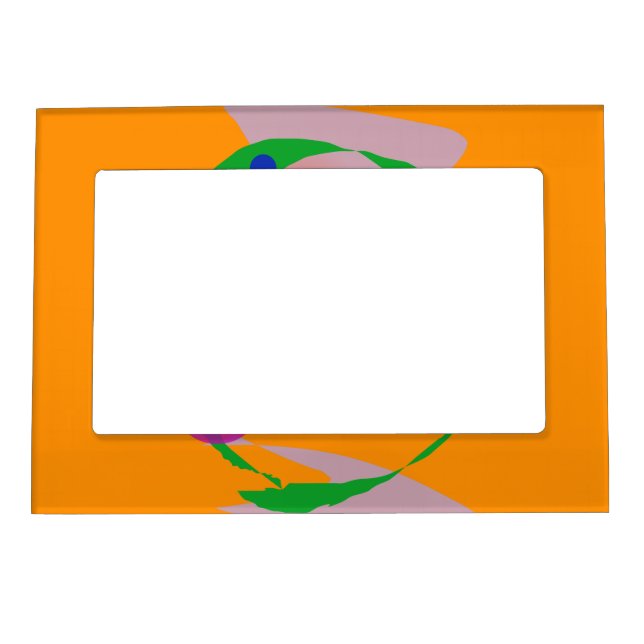 Orange Space Magnetic Picture Frame (Front)