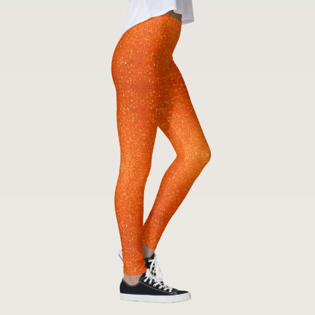Orange Sparkle Leggings (Right)
