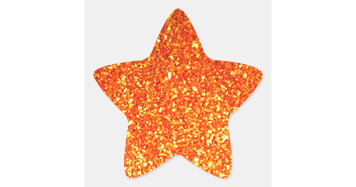 Rainbow glitter star sticker, Zazzle