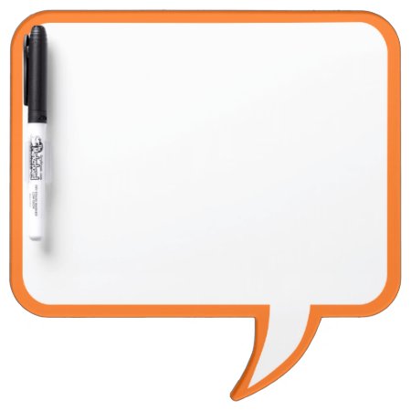 Orange Speech Bubble Wall Decor Customize This Dry-erase Board
