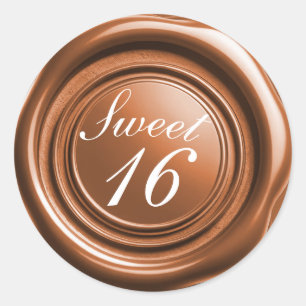 Orange Spice Candle Wax Seal Drip Sweet 16 Wedding